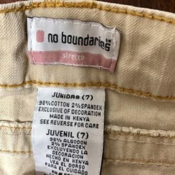 No Boundaries Tan Shorts Juniors Size 7 - Picture 4 of 4